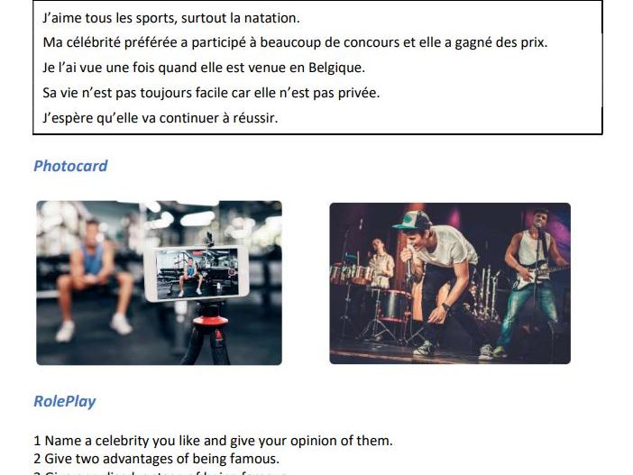 New GCSE Celeb Culture Speaking Practice