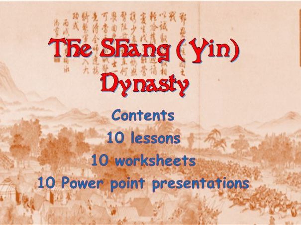 THE SHANG DYNASTY