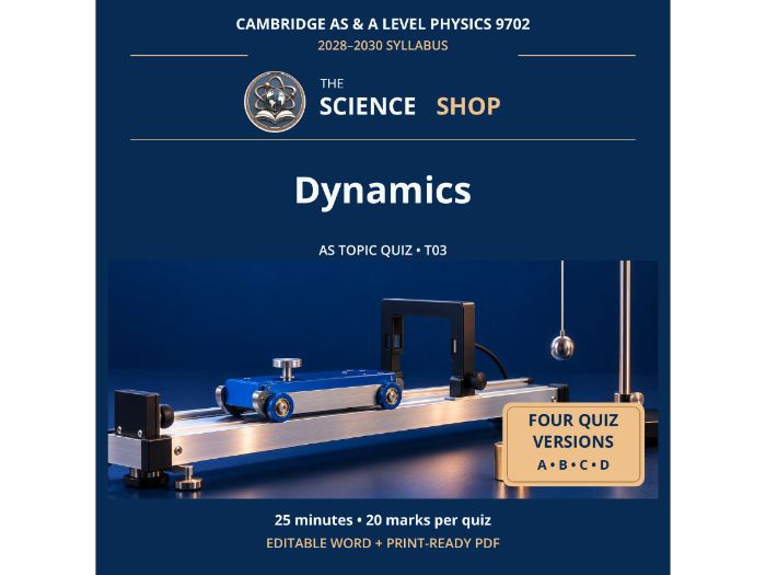Dynamics | Cambridge AS Physics 9702 | 4 Revision Quizzes