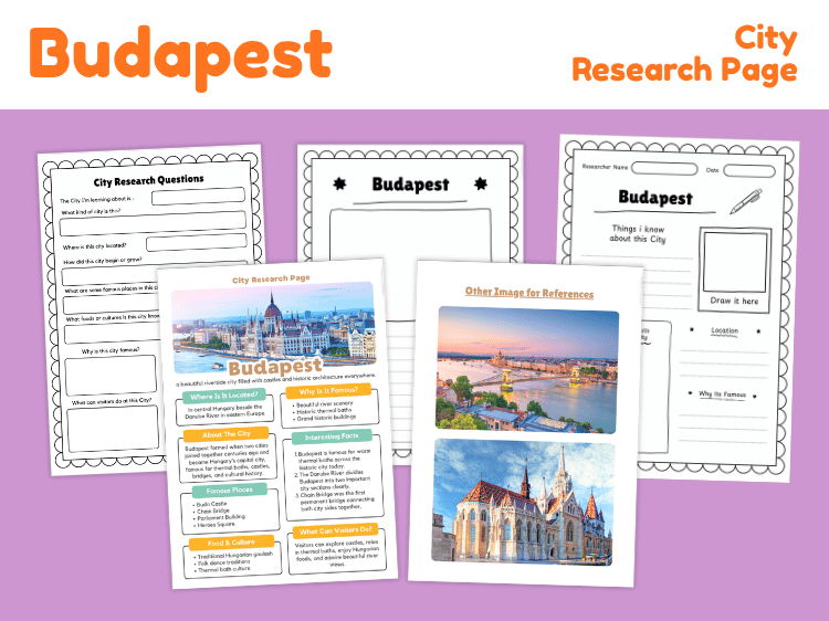 Budapest City Research Project | Geography & Culture Worksheets