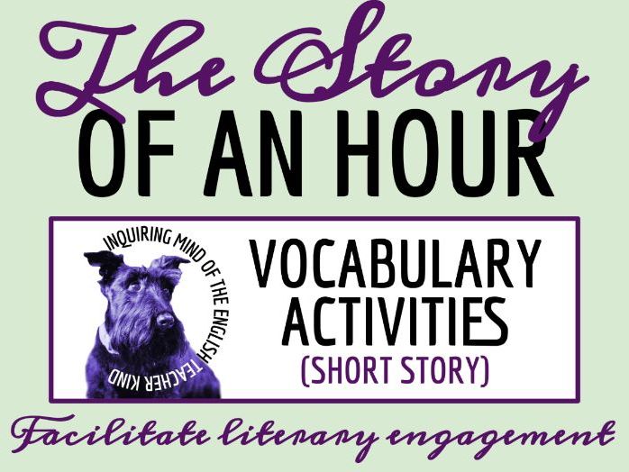 "The Story of an Hour" by Kate Chopin Vocabulary Worksheet, Crossword Puzzle, and Word Search