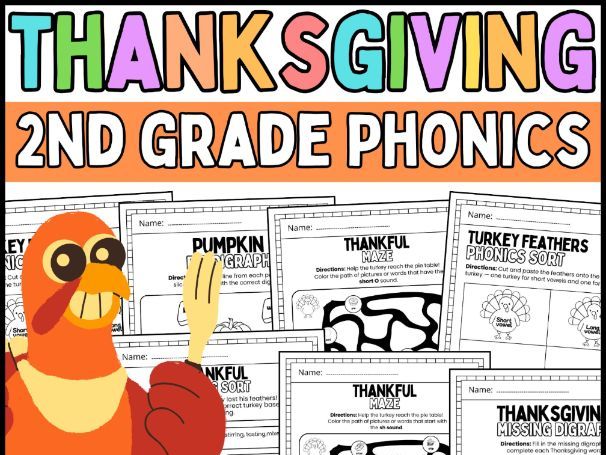 2nd Grade thanksgiving Phonics | November Morning Work