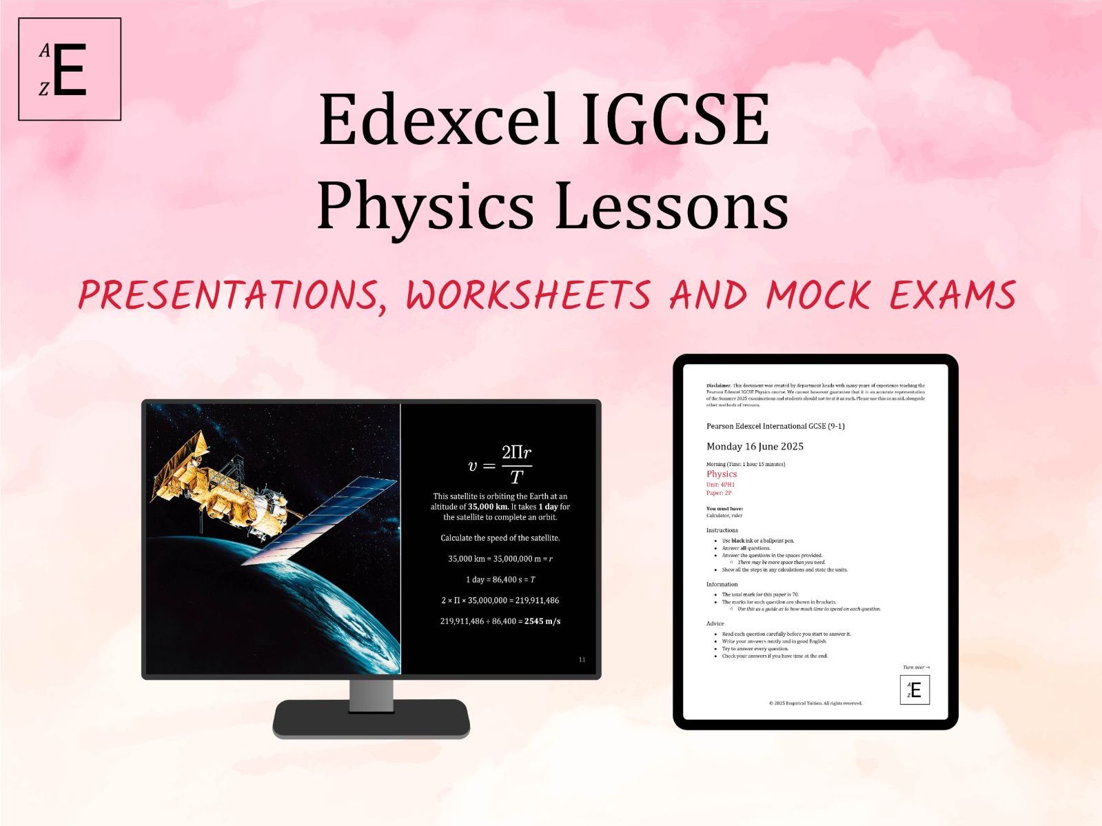 Edexcel IGCSE Physics Lessons  - The Complete Course (Presentations, Worksheets and Mocks)