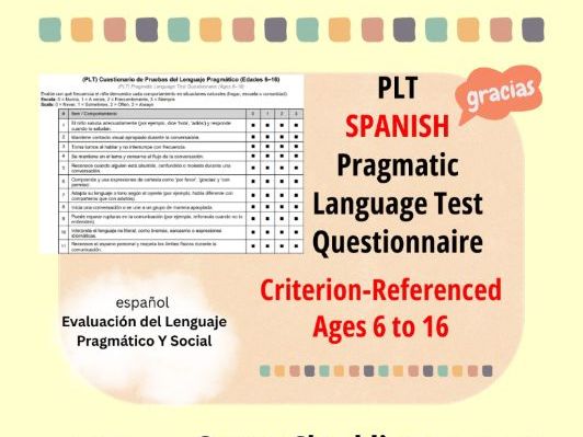 Spanish Pragmatic Social Language Test Criterion- Lenguaje Pragmático