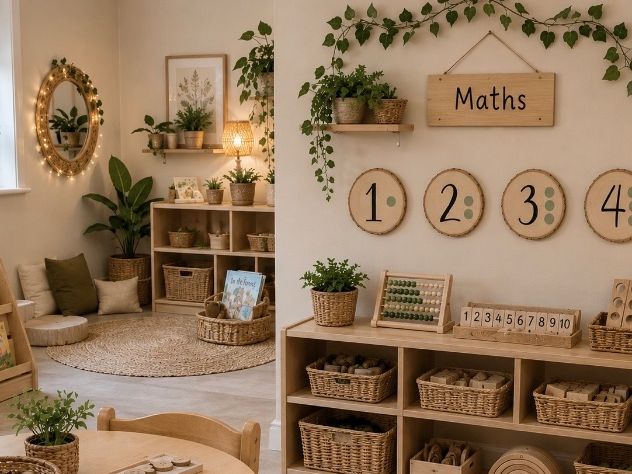 Wood Slice Number Line