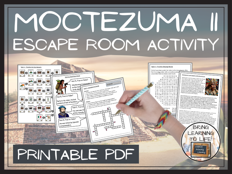 Moctezuma II Escape Room Activity