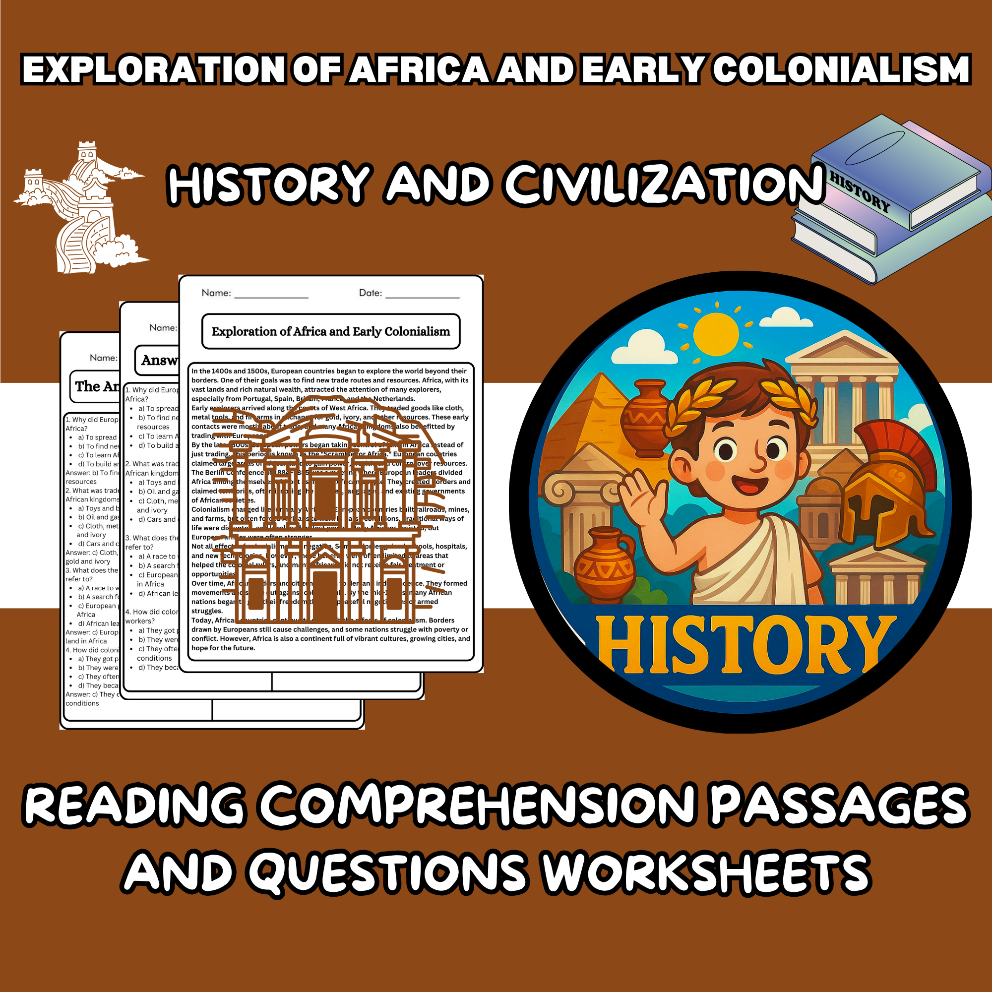 Exploration of Africa and Early Colonialism Reading Comprehension ...