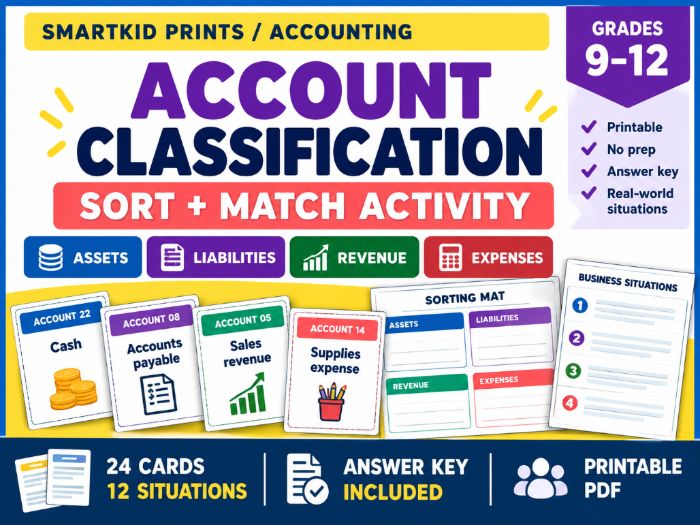 Account Classification Sorting Activity