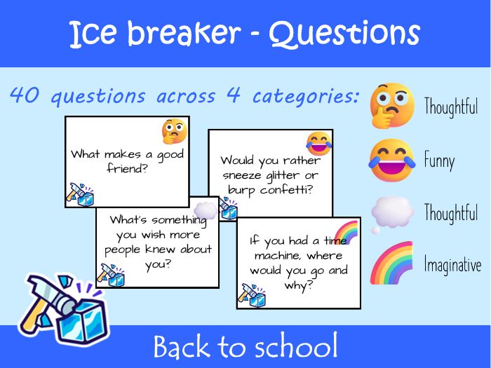 Student Icebreaker Question Cards | KS2–KS3