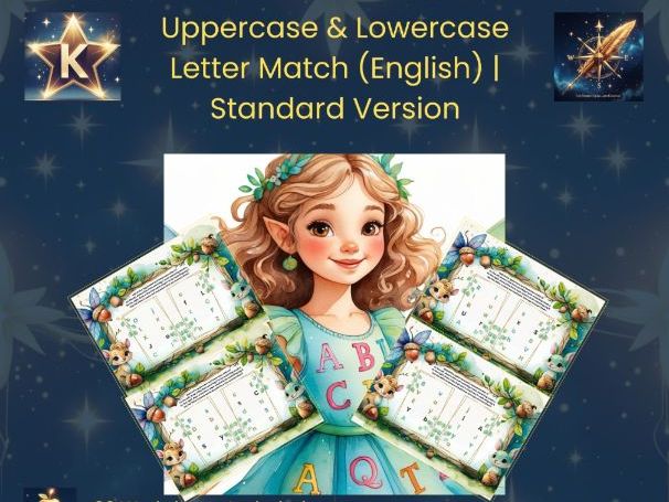 Upper and Lowercase Alphabet Matching Worksheets A to Z | Teaching ...