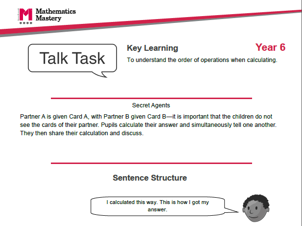 Calculations with four operations