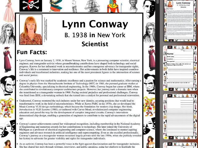 Lynn Conway PACKET & ACTIVITIES, Important Historical Figures Series