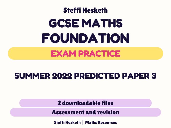 GCSE Foundation Paper 3 Predicted Paper summer 2022 (advanced information) with RAG Sheet