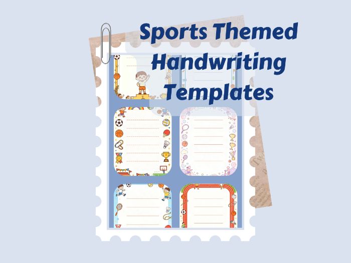 Sports Themed Handwriting Paper Pack | EYFS Printable