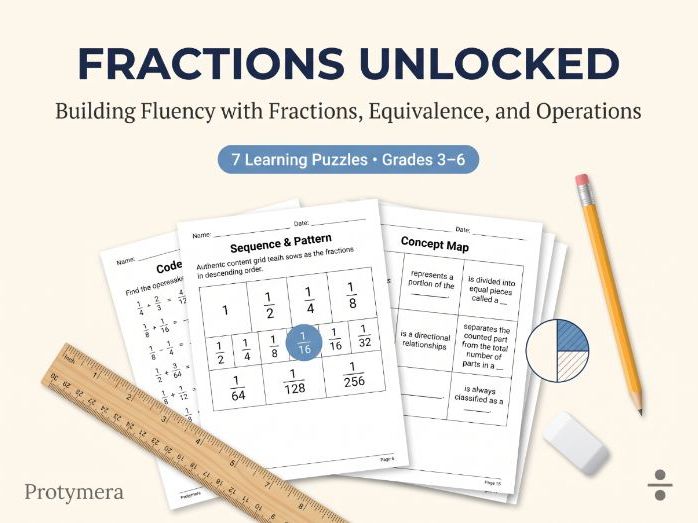 Fractions Unlocked: Fractions, Equivalence and Operations | Math Puzzle Practice | Math Game