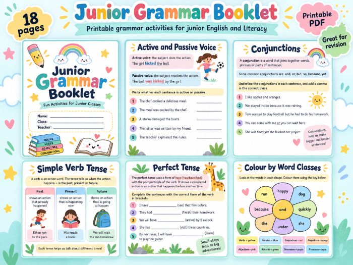 Junior Grammar Booklet | English & Literacy