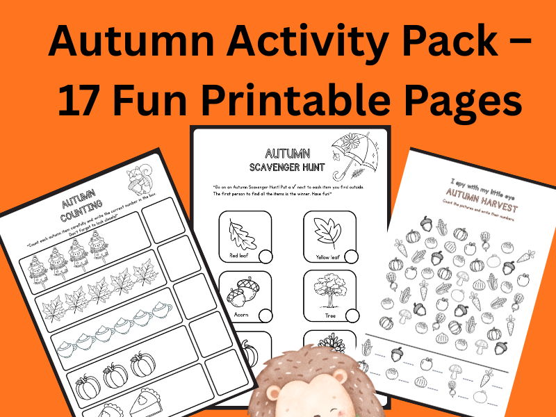 Autumn Activity Pack – 17 Fun Printable Pages