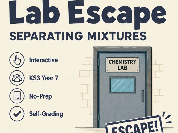Separating Mixtures Escape Room | KS3 Year 7
