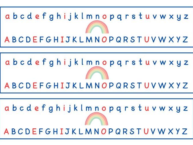Alphabet Strips - Visual Aid for Desks