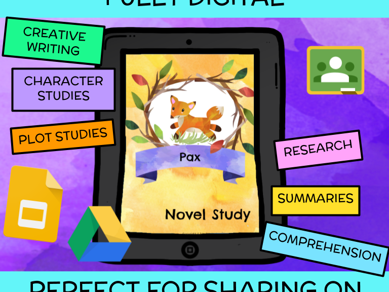 Pax novel study by erinbrasington teaching resources