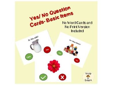 Yes and No Question Cards- Basic Items