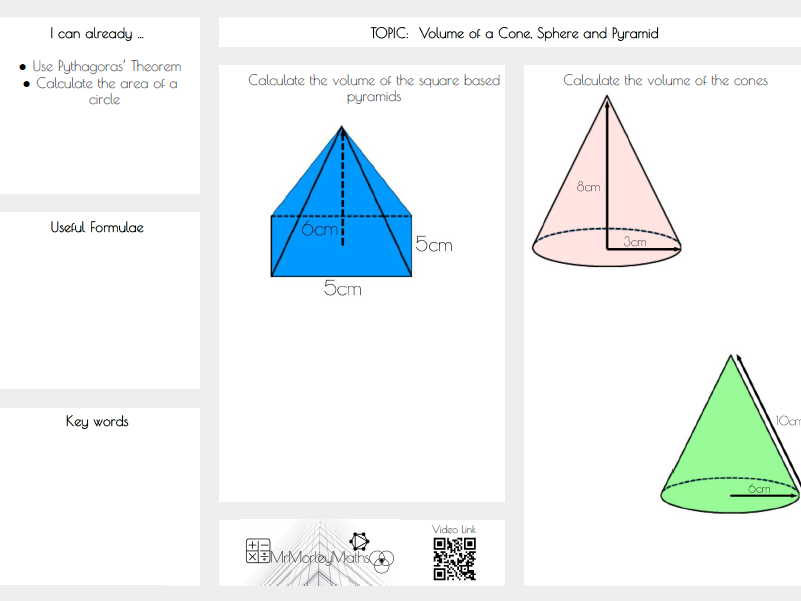 Volume Of Pyramid Worksheet Tes First Wiring