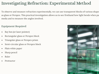 iGCSE Physics - 3.2.2 Refraction of Light CORE