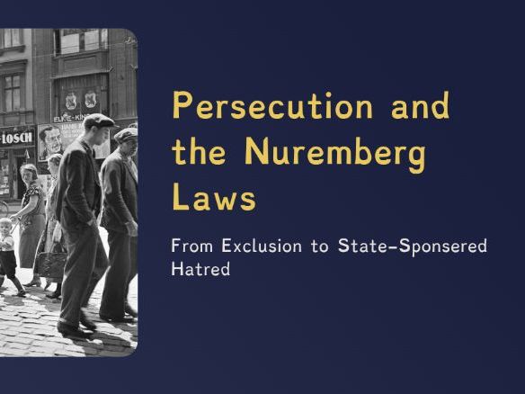 L2 - The Holocaust - Persecution and the Nuremberg Laws