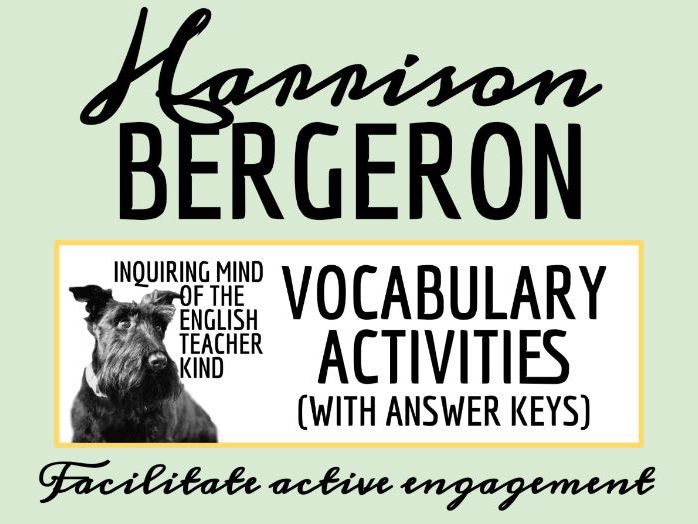 "Harrison Bergeron" by Kurt Vonnegut Vocabulary Games (Short Story)
