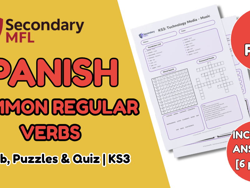 KS3 Spanish Activity Pack: Common Regular Verbs