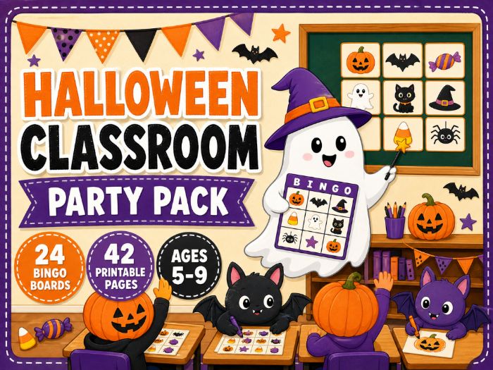 Boo’s Halloween Classroom Party Pack