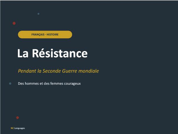 FRENCH: La Résistance (Cultural lesson)