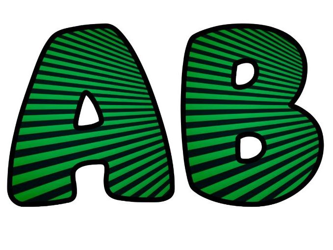 Neon Green Abstract Lettering Set | Classroom Display | Upper & Lowercase, 0-9 and Signs