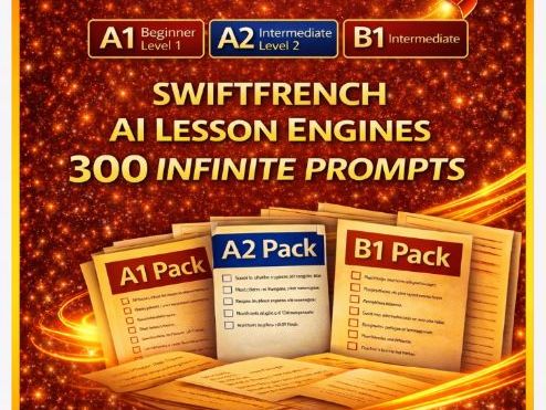 SwiftFrench Bundle - A1, A2 & B1 AI Prompts