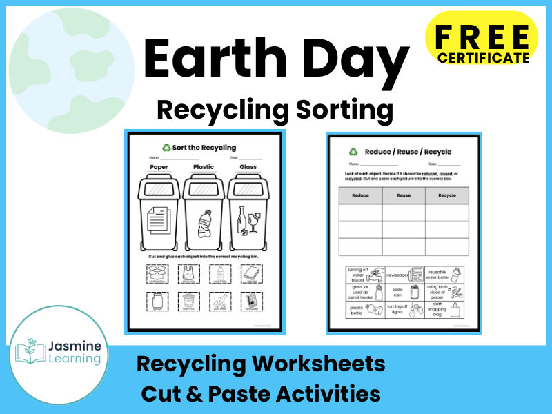 Earth Day Recycling Sorting Activities