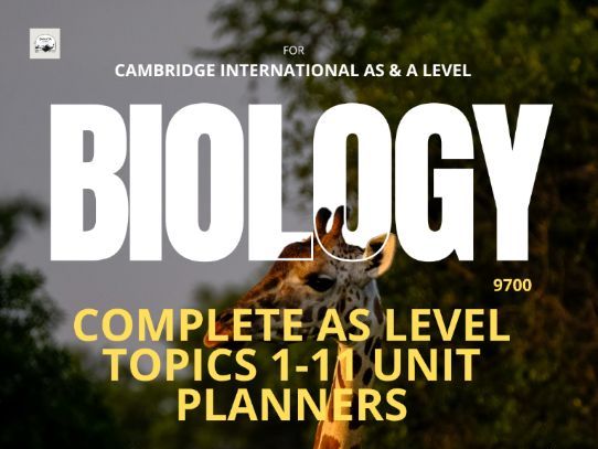CAIE AS & A Level Biology 9700 – Complete AS Level Topics 1–11 Unit Planners Bundle (2027–2029)