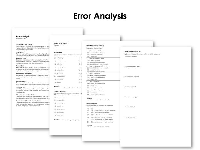 Error Analysis | Teaching Resources