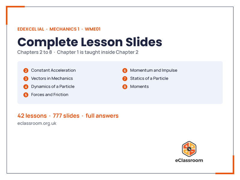 IAL Mechanics 1 complete lesson slides bundle