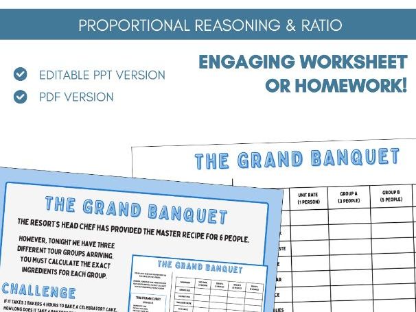 Proportional Reasoning | Real Life Scenario | Worksheet | Ratio & Proportion