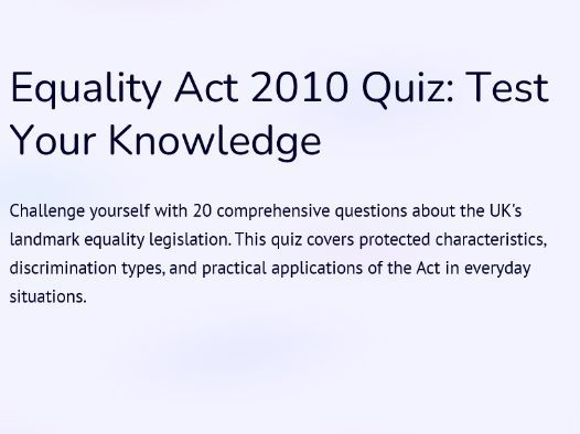 Equality Act Quiz