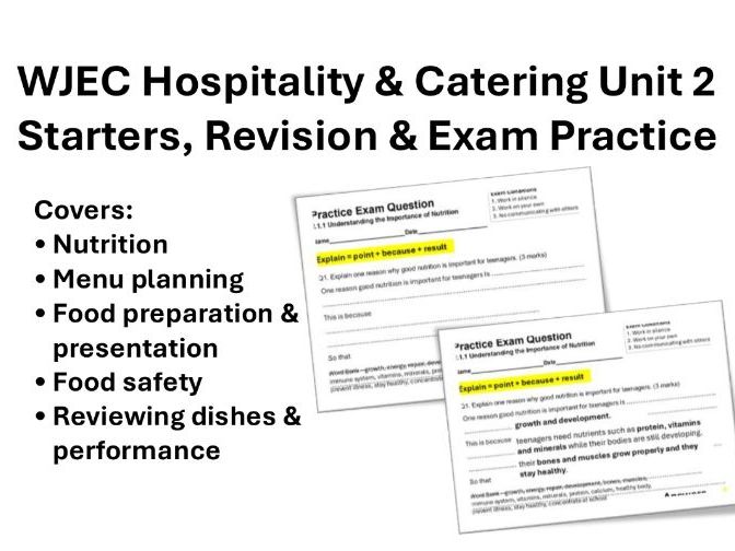 WJEC Hospitality & Catering Unit 2 Revision