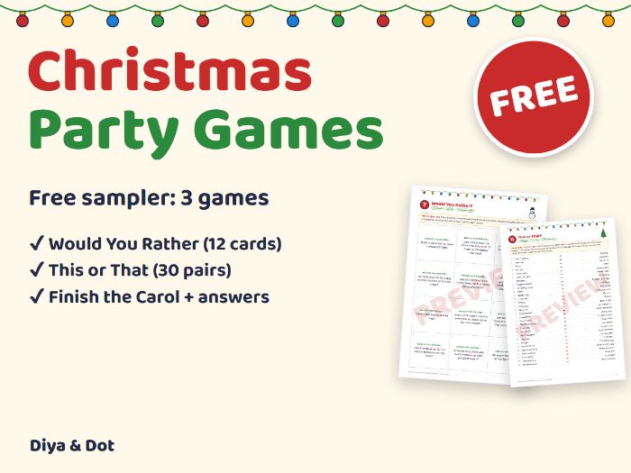 FREE Christmas Party Games Sampler KS2