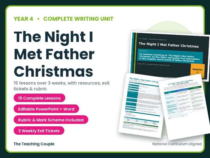 The Night I Met Father Christmas | Year 4 English Unit | 15 Complete Lessons + Resources