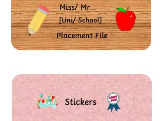 Placement/ teaching file separator labels