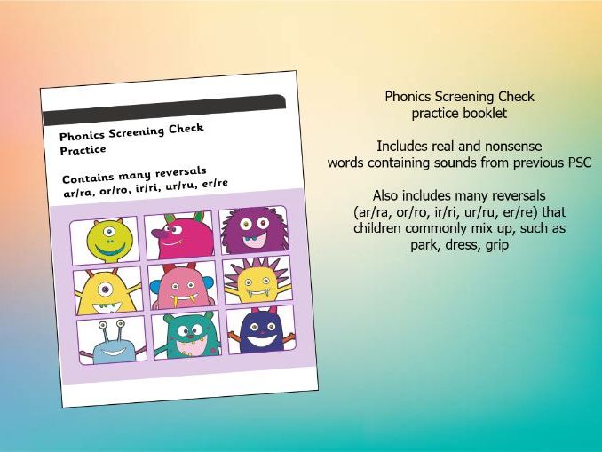Phonics Screening Check practice booklet