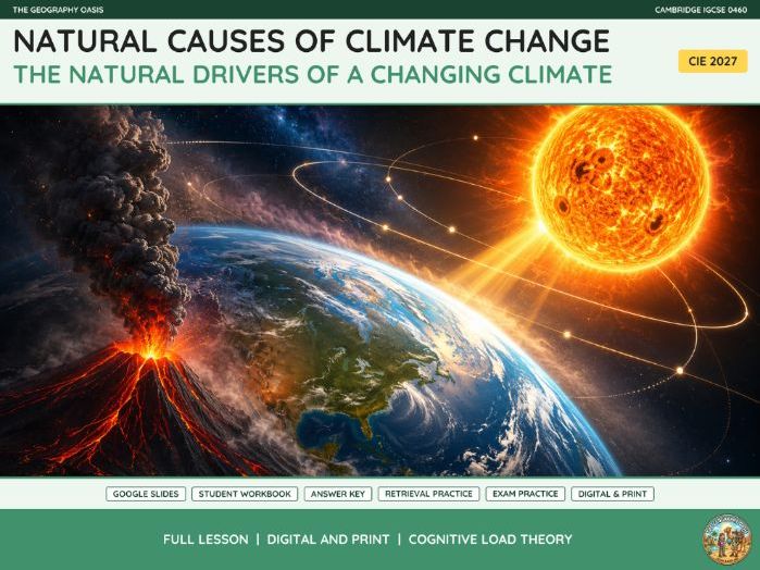 Natural Causes of Climate Change | IGCSE Geography 0460 | Slides & Workbook