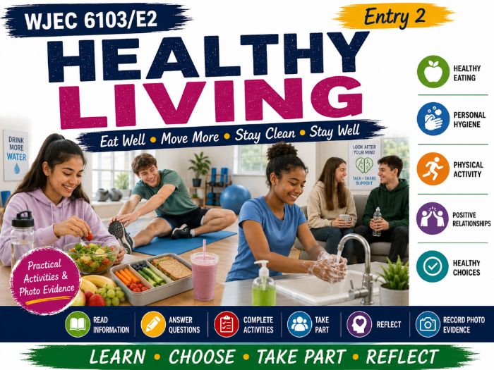 WJEC Entry 2 Healthy Living Workbook | 6103/E2