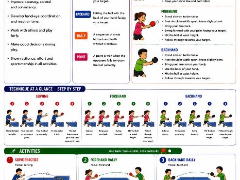 Table Tennis - Practical / TA resource card