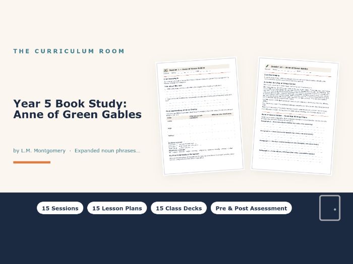 Anne of Green Gables Whole-Class Reading Unit: 15 Lessons & Slides | Year 5