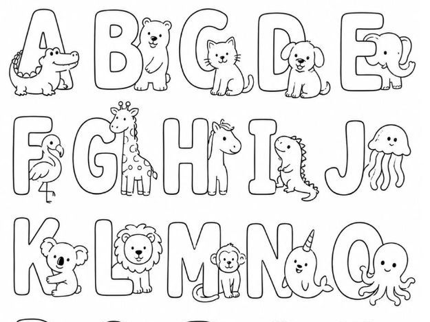 Alphabet Colouring Sheet